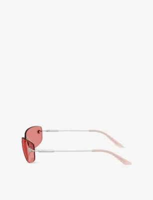 VERSACE VE2279 Rectangular-Frame Metal Sunglasses detail 3