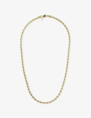 GLD Rope Chain 4mm 18ct Gold-Plated Silver Necklace