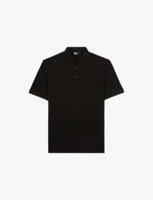 THE KOOPLES Logo-embroidered short-sleeve cotton-pique polo shirt
