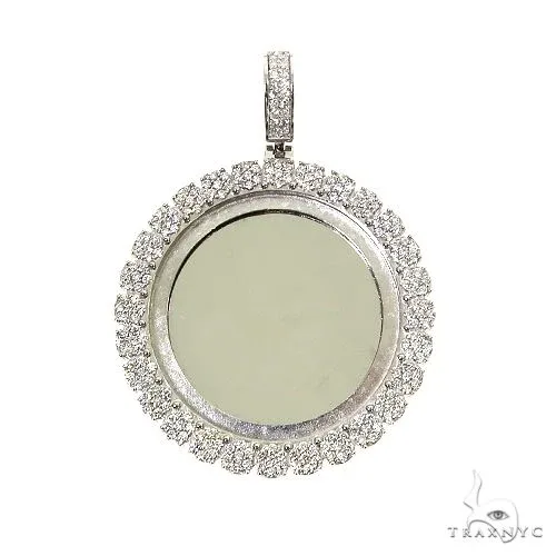 AHMED - MOON JEWELRY 14K Gold Flower Frame Diamond Photo Pendant 67655 in Rose – Pendant