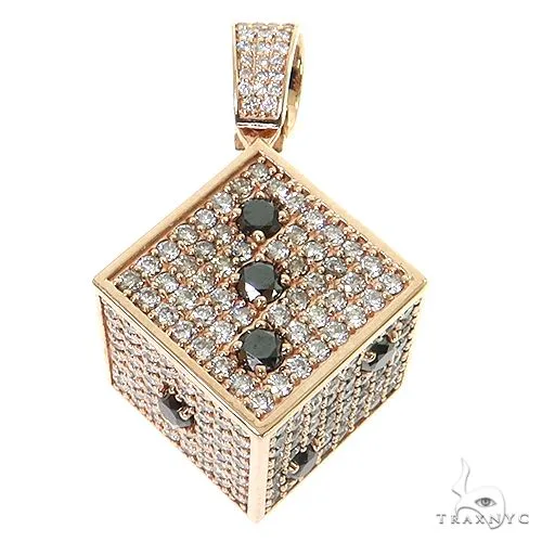 RINA - For Him CUSTOM Custom Made Dice Diamond Pendant 68780 in Rose Gold – Pendant