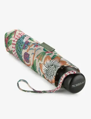 FULTON x Morris & Co. Floral-Print Umbrella in Strawberry Thief Cream, additional product view 2