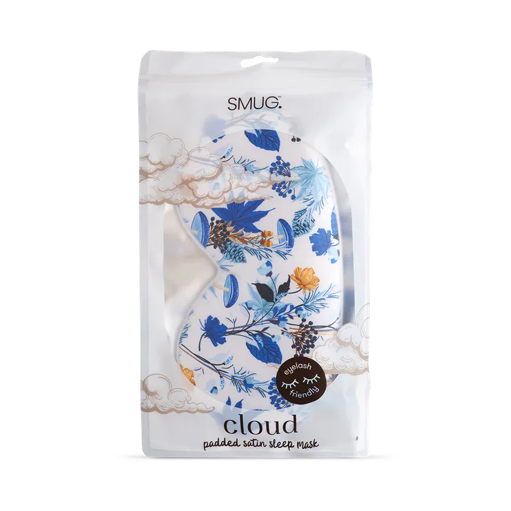 Smug Cloud Padded Satin Sleep Mask Cornflower, additional product view 3