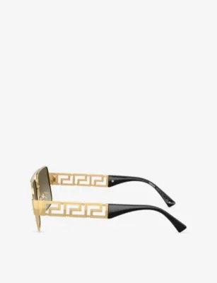 VERSACE VE2290 Square-Frame Metal Sunglasses detail 2