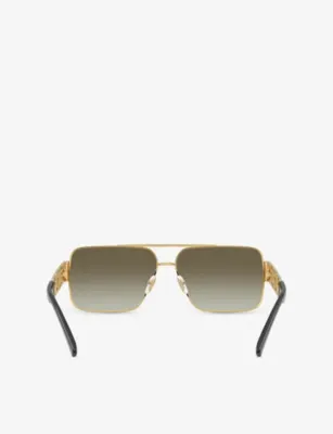 VERSACE VE2290 Square-Frame Metal Sunglasses detail 3