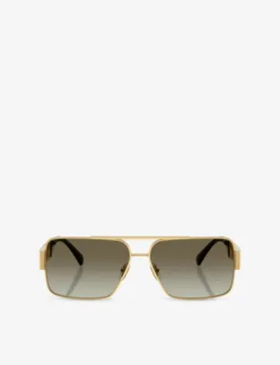 VERSACE VE2290 Square-Frame Metal Sunglasses