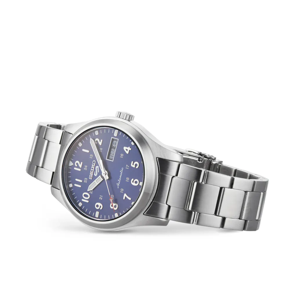 Seiko 5 Sports Blue 39.5mm Mens Watch detail 3