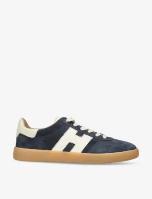 HOGAN Cool monogram-embellished suede low-top trainers - EUR 44.5 / 10.5 UK MEN