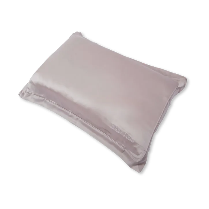 White Lotus Beauty 100% Mulberry Silk Pillowcase Cruelty Free - Pearl Grey