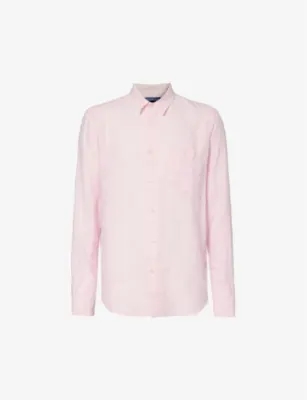 VILEBREQUIN Caroubis brand-embroidered linen shirt