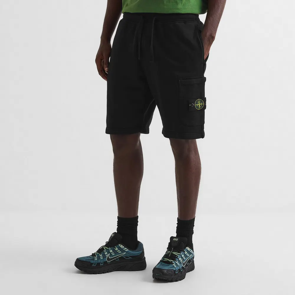 Stone Island Men's Fleece Jogger Shorts detail 3