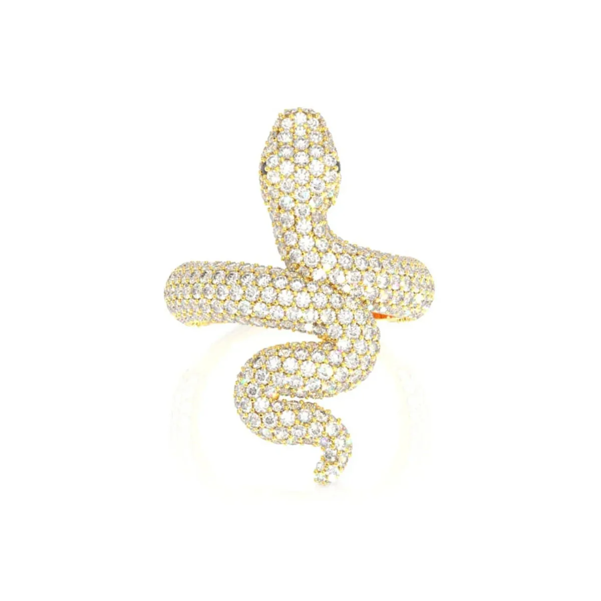 For Him Snake Diamond Ring in Diamond / Yellow Gold – Ring