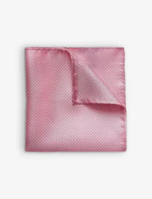 ETON Polka-dot silk pocket square - LIGHT BLUE detail 2