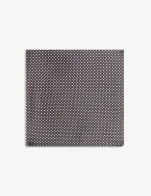 ETON Polka-dot silk pocket square - LIGHT BLUE