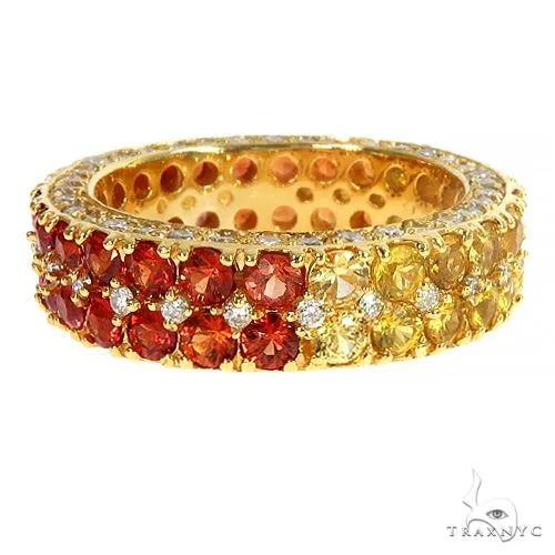PIA - For Him GEMSTONES Fire Sapphire Diamond Eternity Ring 66932 in Rose / 10 – Ring