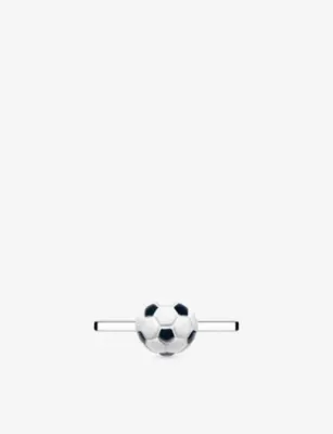 POUBEL Football Whoop Sterling-Silver and Enamel Charm