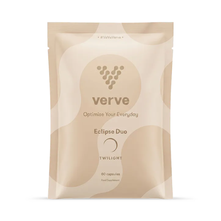 Verve Twilight Product Name: L-Theanine, Passionflower & Chamomile Capsules - Evening Calm & Relaxation Support - With Zinc & Vitamin B6 - 30 Servings - Verve Eclipse Duo - Twilight 30 Servings