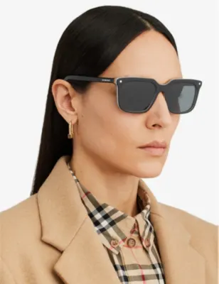 BURBERRY BE4337 rectangle-frame acetate sunglasses detail 2
