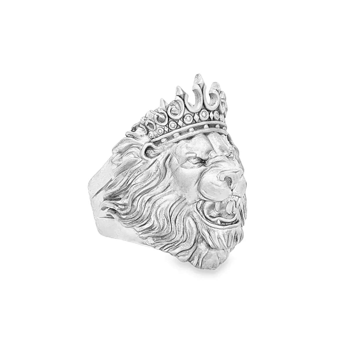 MARYAM - For Him SILVER Royal Lion Head Silver Ring 71131 in 10 – Ring