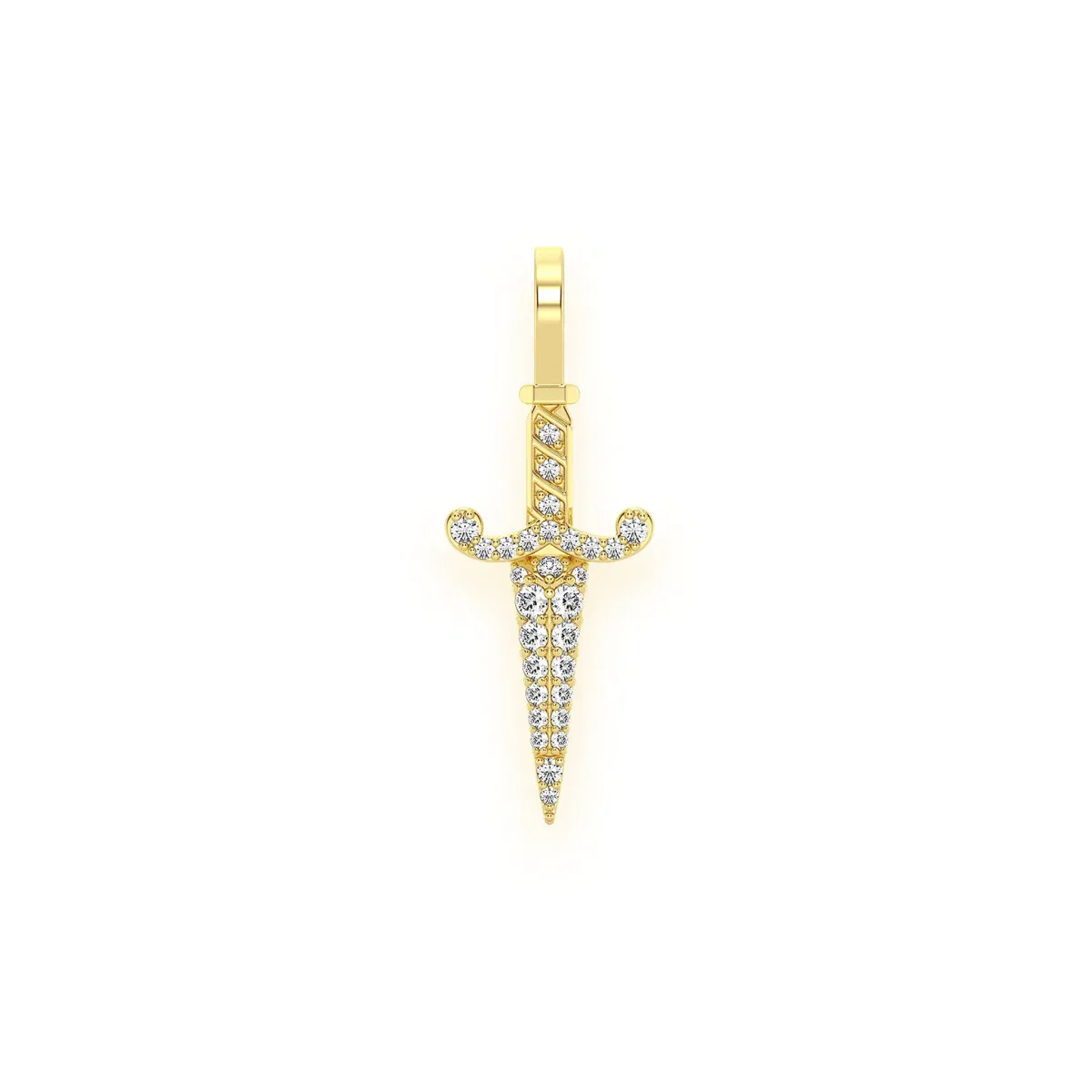 For Him Dagger Pendant in 0.20ctw / Yellow Gold – Pendant