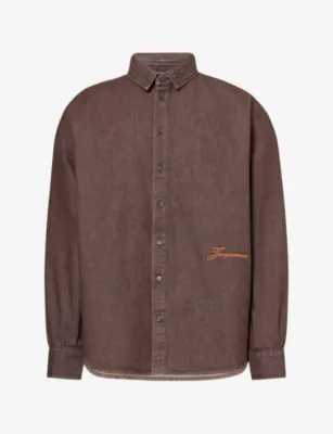 JACQUEMUS La chemise de-Nîmes Simon Denim Shirt - Blue/tabac detail 2