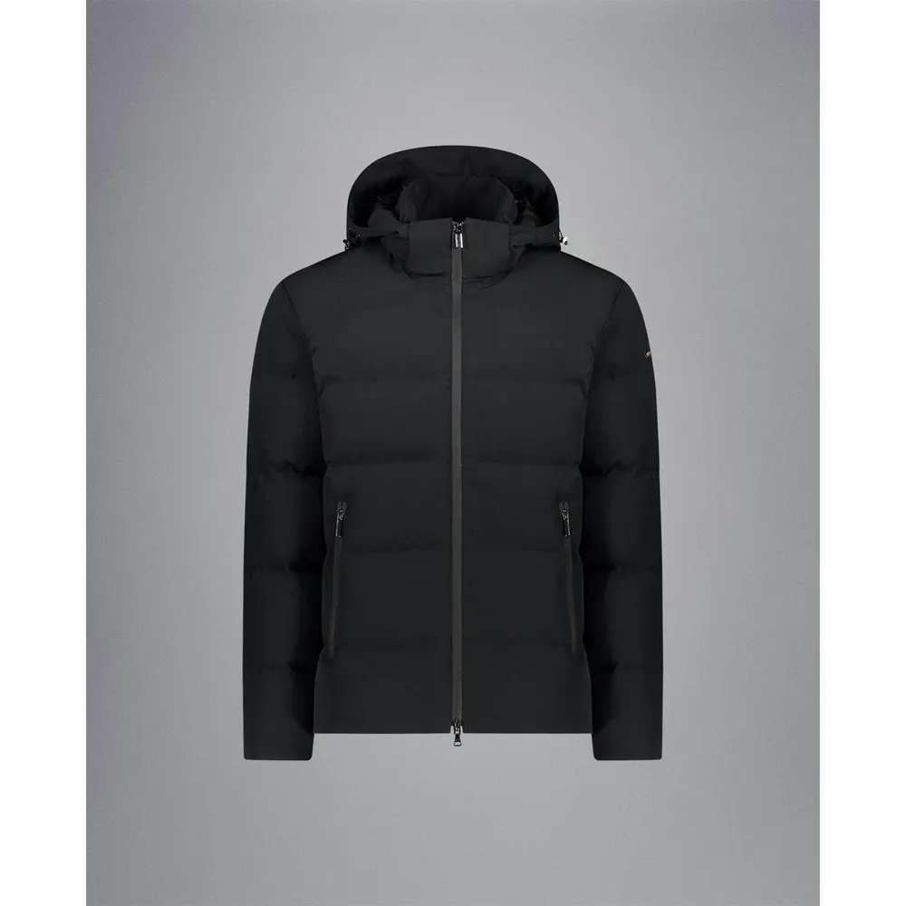 Paul And Shark Men's Typhoon Short Puffer Jacket in Black – Clothing