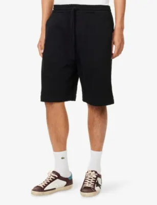 CARHARTT WIP Floyde Drawstring Cotton Shorts in BLACK, additional product view 3