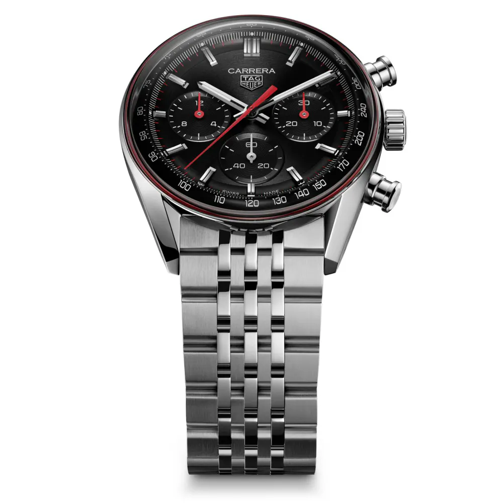TAG Heuer Carrera Chronograph 41mm Mens Watch Black detail 2