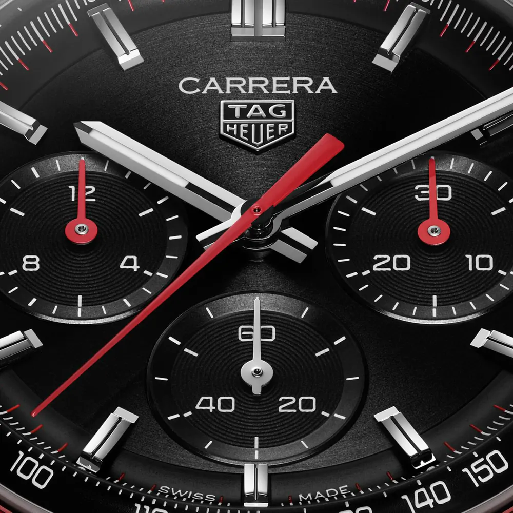 TAG Heuer Carrera Chronograph 41mm Mens Watch Black detail 3