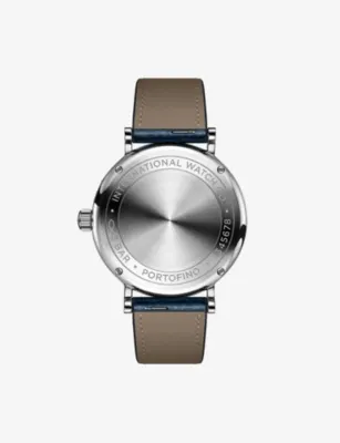 IWC Portofino Stainless-Steel and Leather Automatic 34mm detail 2