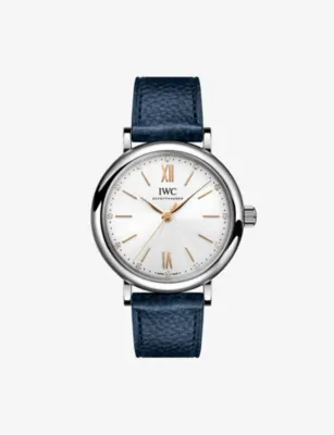 IWC Portofino Stainless-Steel and Leather Automatic 34mm