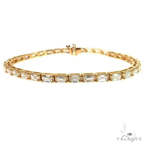 AHMED - For Him CVD 14K Gold Emerald Diamond Bracelet (Lab) 68610 in Rose – Bracelet