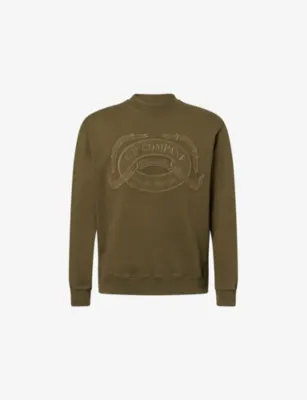 CP COMPANY Logo-Embroidered Cotton Sweatshirt