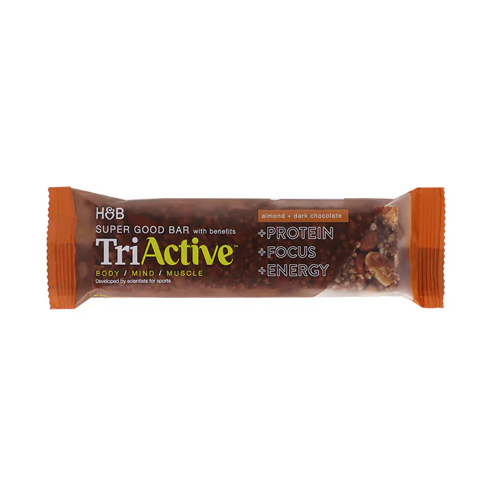 TriActive Super Good Bar Almond & Dark Chocolate 12 x 50g detail 2