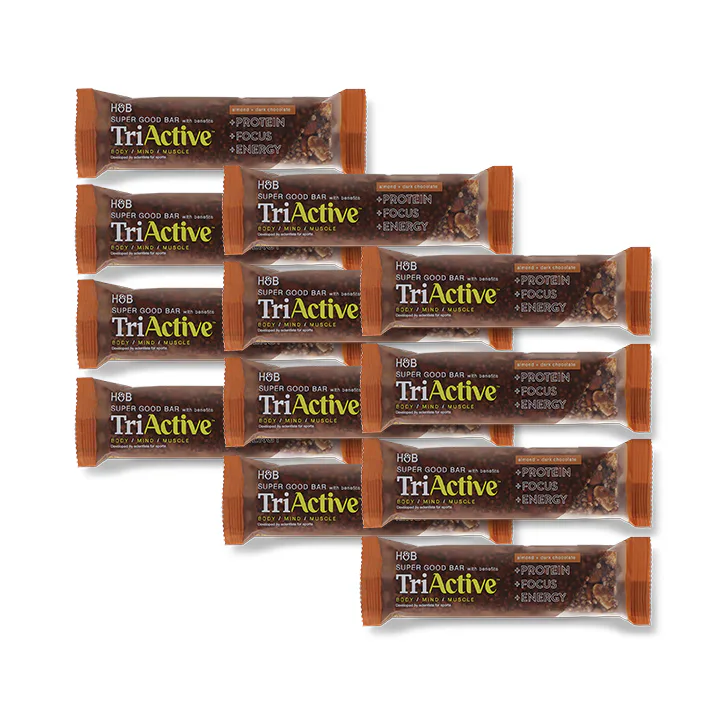 TriActive Super Good Bar Almond & Dark Chocolate 12 x 50g