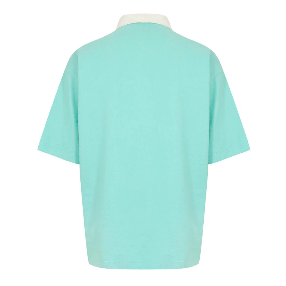 Kenzo Men's Short Sleeve Polo Shirt in Aqua, additional product view 2