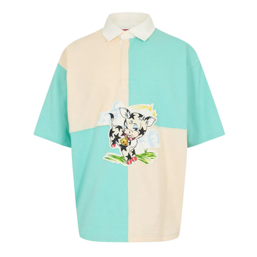 Kenzo Men's Short Sleeve Polo Shirt in Aqua – Clothing