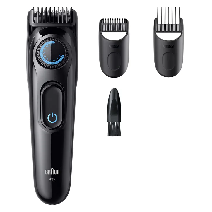BRAUN Beard Trimmer Series 3, +3 Styling Tools, 40 Lengths, Sharp Blade, BT3520, Black detail 3