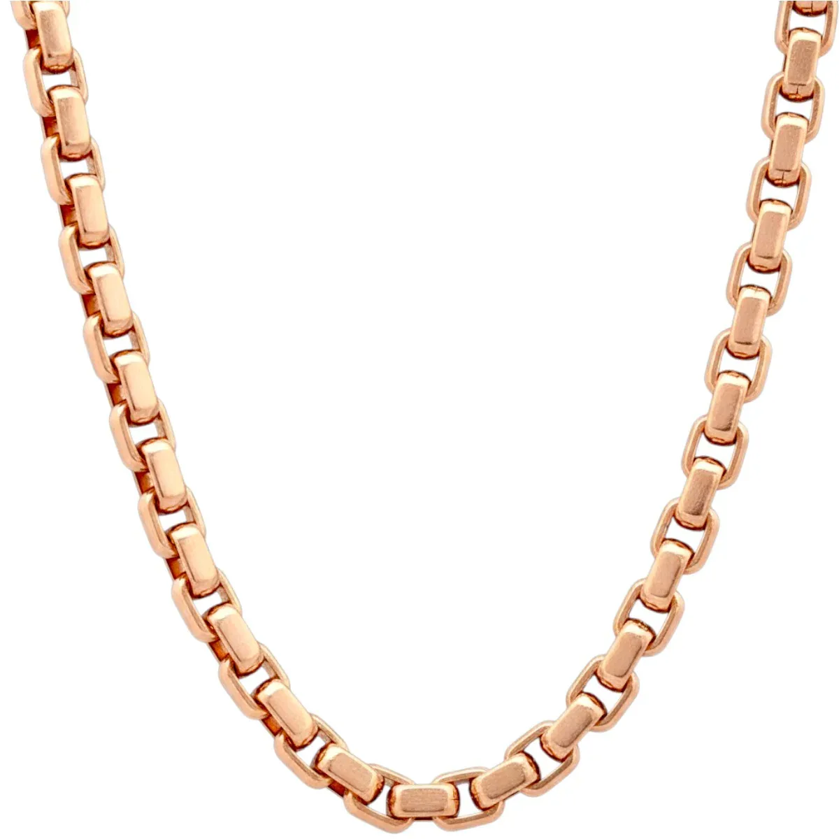 JALGAS - AMERICAS GOLD 14K Rose Gold Solid Round Box Link Chain 26.95 Inches 6.4mm 70933 – Chain