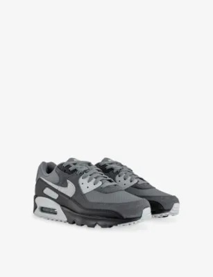 For Him Air Max 90 Leather And Mesh Trainers - 10 in SMOKE GREY PHOTON DUST B, additional product view 3