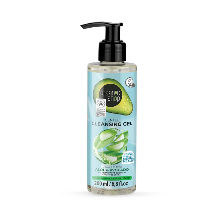 Organic Shop Gentle Cleansing Gel for all skin types Aloe & Avocado 200ml