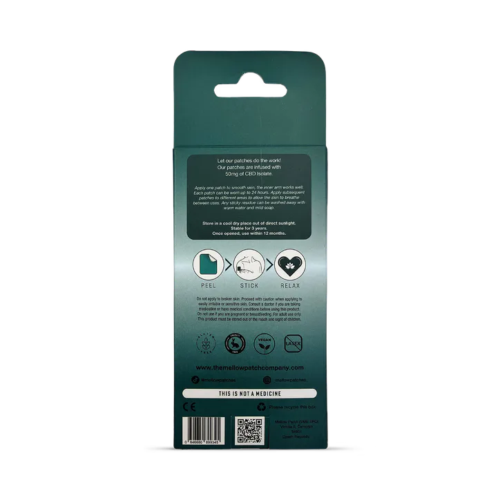 Mellow Patch Company Mellow Patch Natural Topical Patch 18 Piece CBD 50, additional product view 2