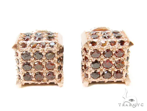 RINA - For Him FACTORY Prong Diamond Earrings 40689 in Rose Gold – Earrings