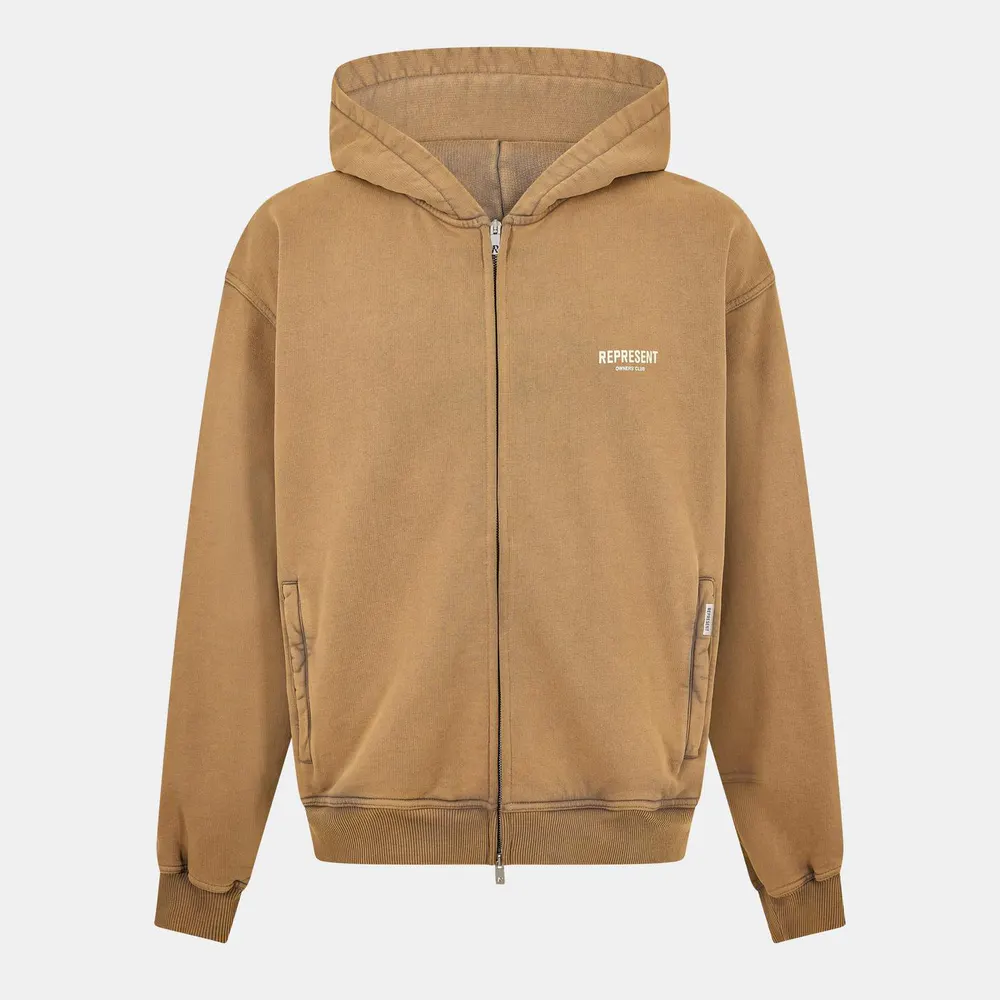 Represent Men's Rep Owners Club Zipped Hoodie, Bold Logo