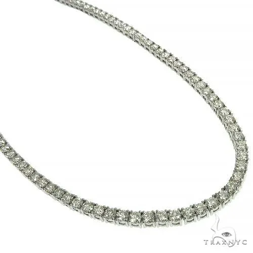 AHMED - MOON JEWELRY For Him 14K Yellow Gold Diamond Tennis Chain 66007 in White – Chain