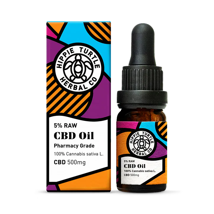 Hippie Turtle Herbal Co 5% Raw CBD Oil 500mg (10ml)
