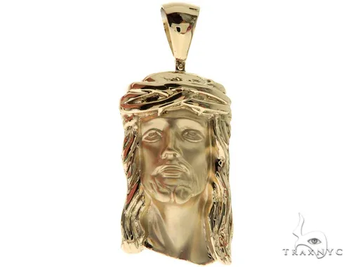 RINA - For Him FACTORY Solid 14K Gold Jesus Pendant 45363 in Rose Gold – Pendant