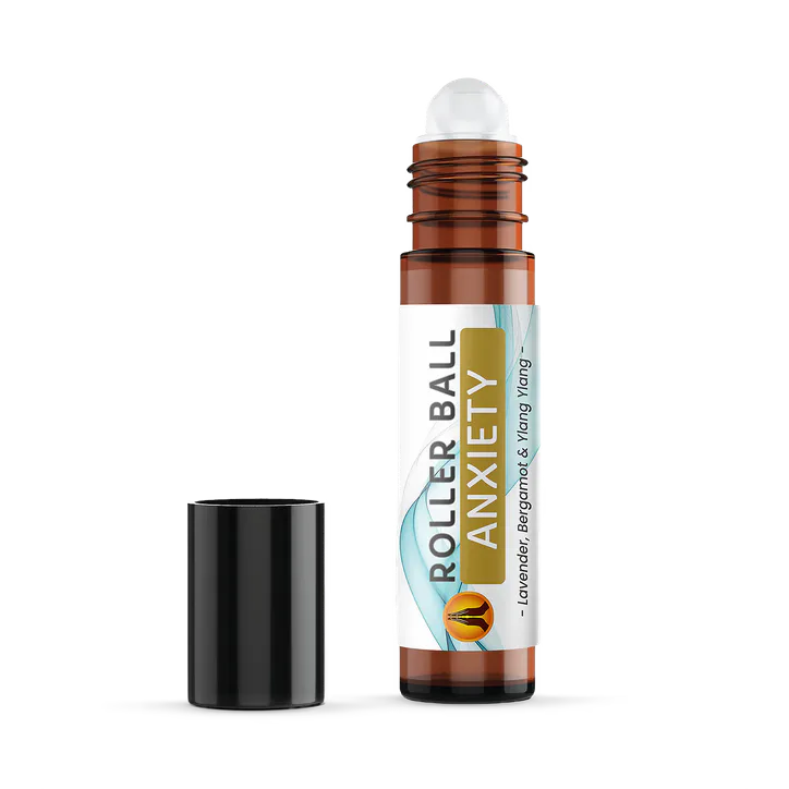 Aroma Energy Anxiety - Roller Ball Pulse Point - Aromatherapy Roll On Essential Oil - 10ml