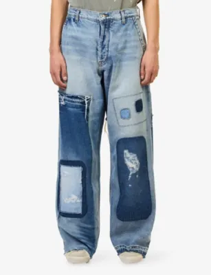 GALLERY DEPT Distressed Relaxed-Fit Denim Jeans - 34/32 in INDIGO, additional product view 3