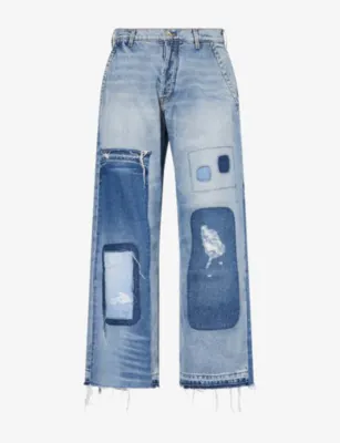 GALLERY DEPT Distressed Relaxed-Fit Denim Jeans - 34/32 in INDIGO – Mens | Jeans | Straight Leg